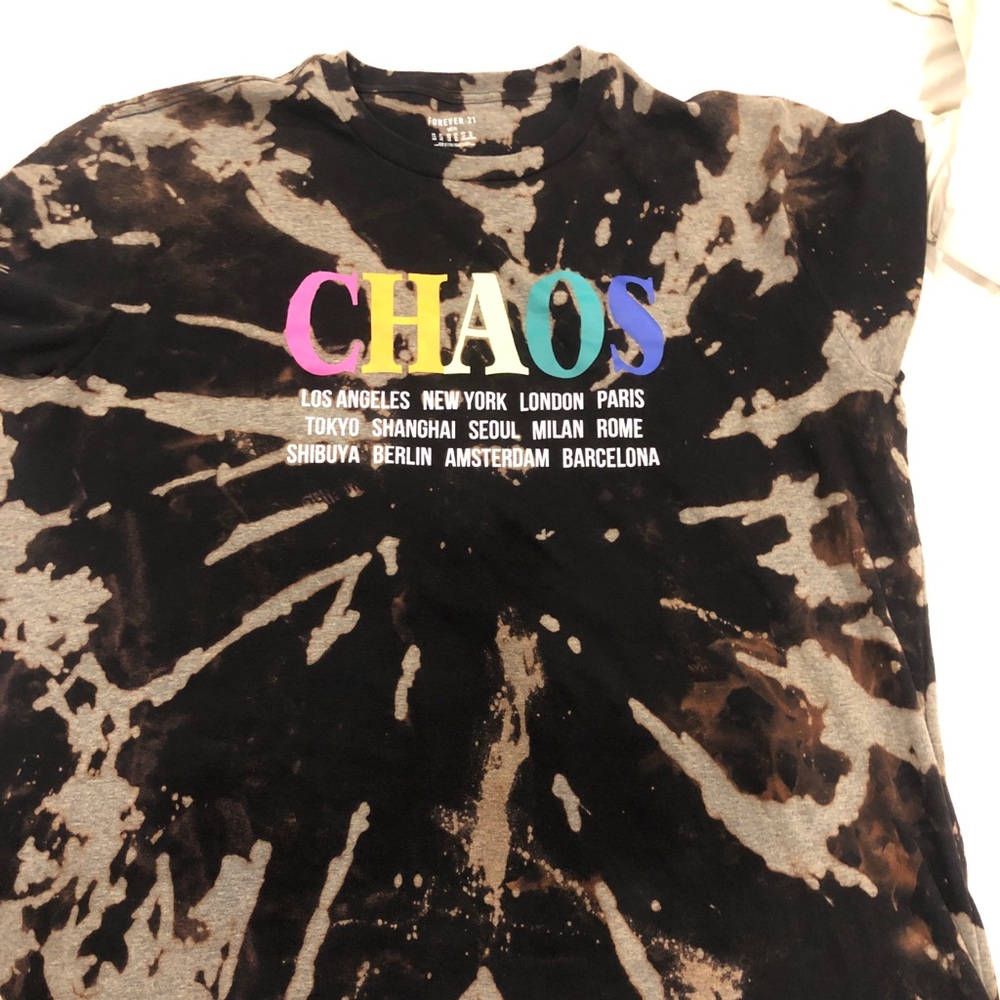 Chaos tie dye acid wash t shirt dress